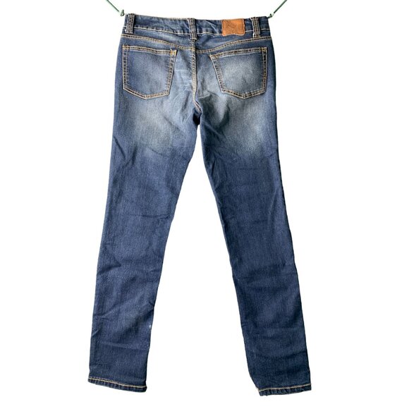 Paris Blues Womens Size 9 whiskering Jeans Slim Fit Denim Blue Dark - Picture 2 of 8